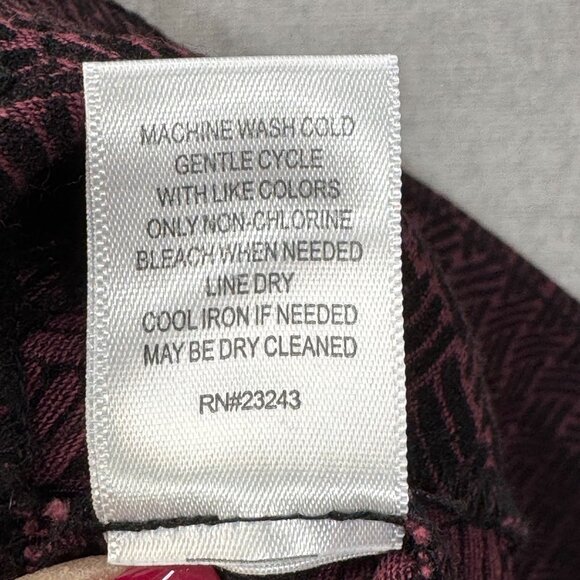 NY & Co 7th Avenue Design Skinny Dress Pants Women's Size Small Burgundy Stretch - Picture 7 of 9